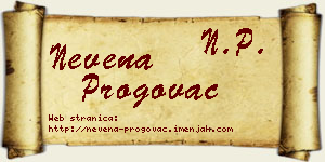 Nevena Progovac vizit kartica